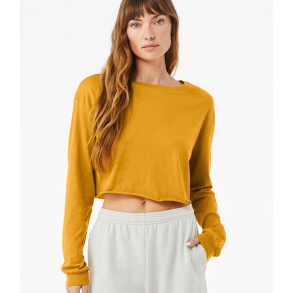 Ladies' Cropped Long-Sleeve T-Shirt Thumbnail