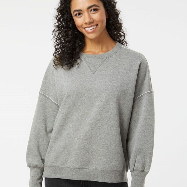 Women's Sueded Fleece Crewneck Sweatshirt Thumbnail